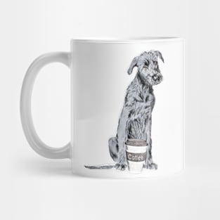 Irish Wolfhound With Coffee Cup Mug